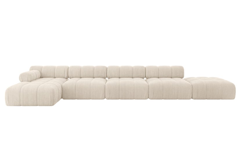 Narożnik lewostronny modułowy LIZUR-L3 475x160x70 cm Beżowy 682227
