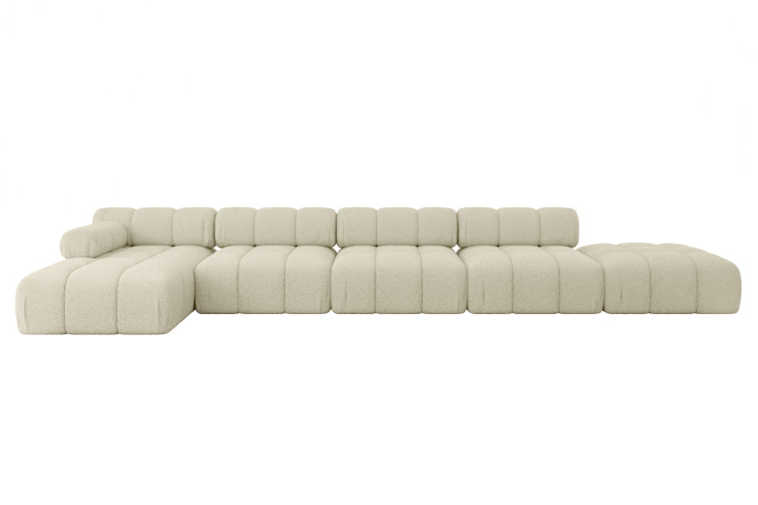 Narożnik lewostronny modułowy LIZUR-L3 475x160x70 cm Beżowy 682291