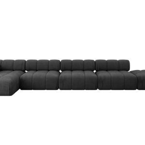 Narożnik lewostronny modułowy LIZUR-L3 475x160x70 cm Czarny 682213 Narożnik lewostronny modułowy LIZUR-L3 475x160x70 cm Czarny 682213