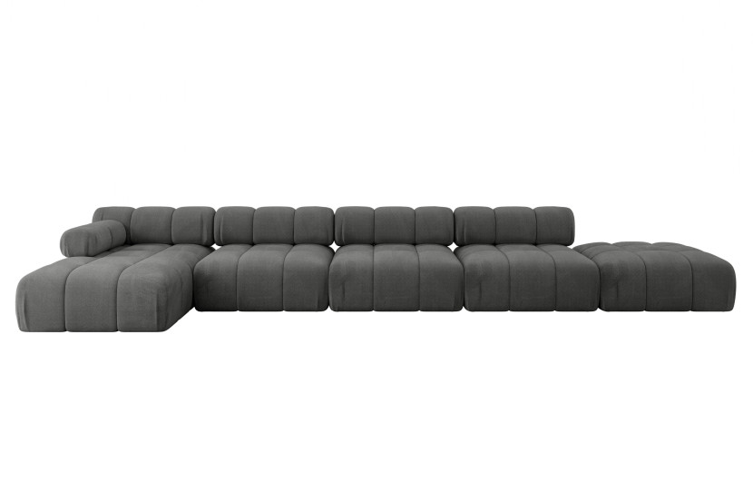 Narożnik lewostronny modułowy LIZUR-L3 475x160x70 cm Grafitowy 682222