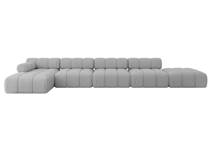 Narożnik lewostronny modułowy LIZUR-L3 475x160x70 cm Jasny szary 682294