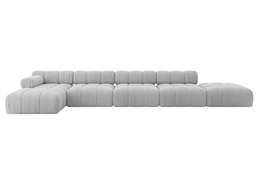 Narożnik lewostronny modułowy LIZUR-L3 475x160x70 cm Szary 682223