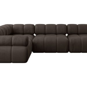 Narożnik lewostronny modułowy MENDE-L2 285x190x70 cm Brązowy 684365