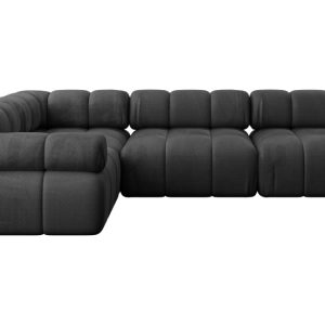 Narożnik lewostronny modułowy MENDE-L2 285x190x70 cm Czarny 684292