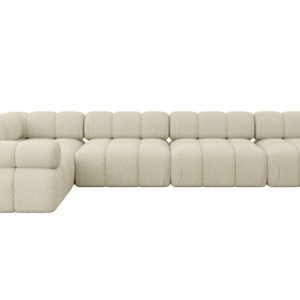 Narożnik lewostronny modułowy MENDE-L3 380x190x70 cm Beżowy 684279 Narożnik lewostronny modułowy MENDE-L3 380x190x70 cm Beżowy 684279