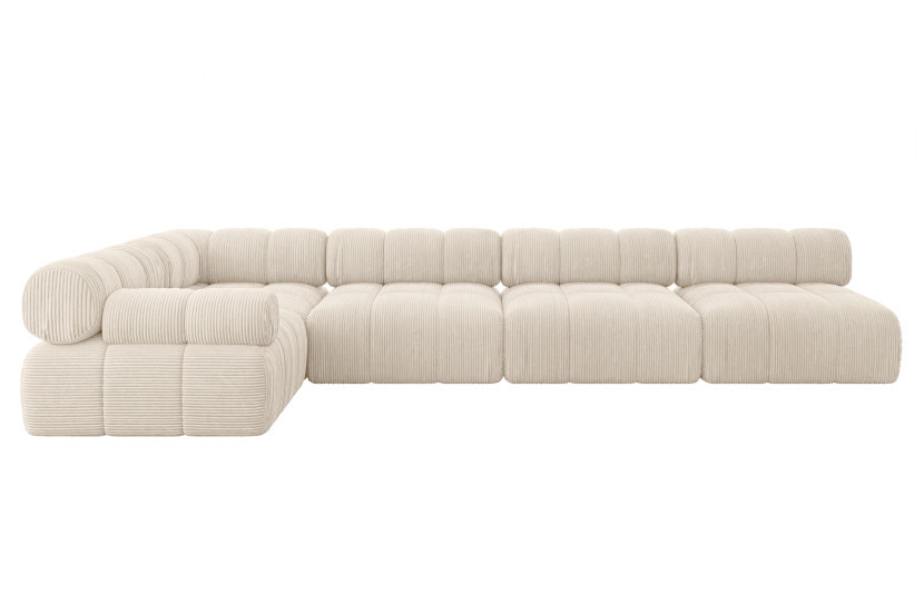 Narożnik lewostronny modułowy MENDE-L3 380x190x70 cm Beżowy 684268