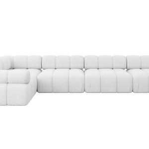 Narożnik lewostronny modułowy MENDE-L3 380x190x70 cm Biały 684348 Narożnik lewostronny modułowy MENDE-L3 380x190x70 cm Biały 684348