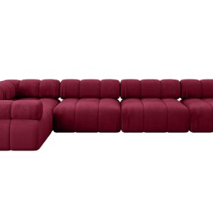 Narożnik lewostronny modułowy MENDE-L3 380x190x70 cm Bordowy 684229 Narożnik lewostronny modułowy MENDE-L3 380x190x70 cm Bordowy 684229