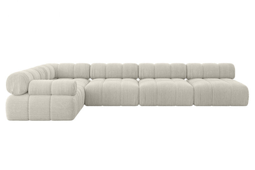 Narożnik lewostronny modułowy MENDE-L3 380x190x70 cm Kremowy 684322