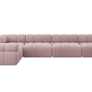 Narożnik lewostronny modułowy MENDE-L3 380x190x70 cm Różowy 684272 Narożnik lewostronny modułowy MENDE-L3 380x190x70 cm Różowy 684272