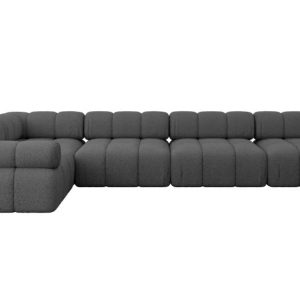 Narożnik lewostronny modułowy MENDE-L3 380x190x70 cm Szary 684372 Narożnik lewostronny modułowy MENDE-L3 380x190x70 cm Szary 684372