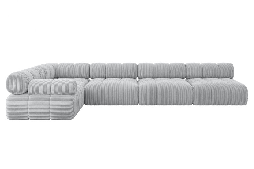 Narożnik lewostronny modułowy MENDE-L3 380x190x70 cm Szary 684312