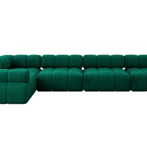 Narożnik lewostronny modułowy MENDE-L3 380x190x70 cm Zielony 684399 Narożnik lewostronny modułowy MENDE-L3 380x190x70 cm Zielony 684399