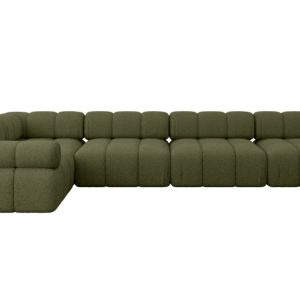 Narożnik lewostronny modułowy MENDE-L3 380x190x70 cm Zielony 684407 Narożnik lewostronny modułowy MENDE-L3 380x190x70 cm Zielony 684407