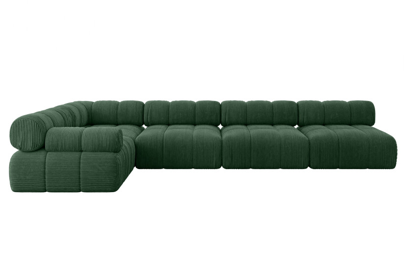 Narożnik lewostronny modułowy MENDE-L3 380x190x70 cm Zielony 684287