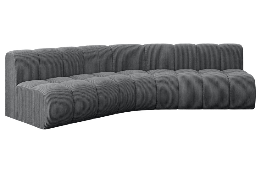 Narożnik lewostronny modułowy Montra-L1 - 290x174x70 cm Grafitowy 758797