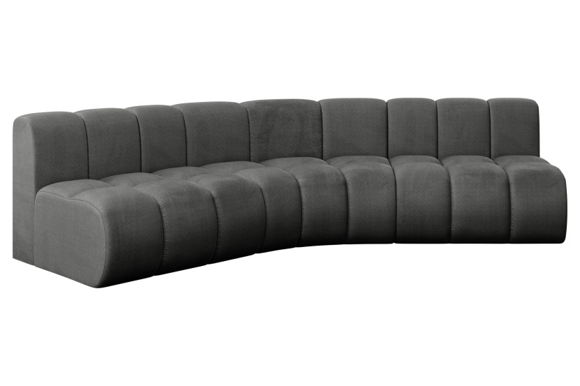 Narożnik lewostronny modułowy Montra-L1 - 290x174x70 cm Grafitowy 758545