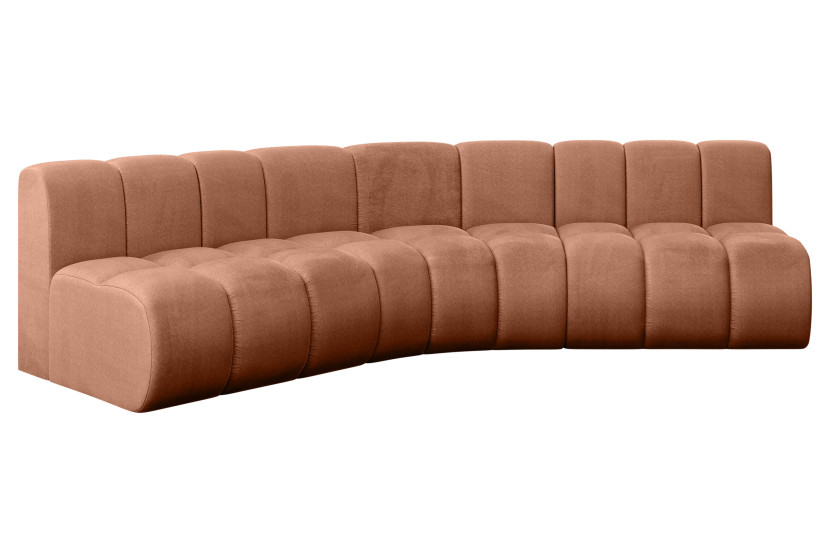 Narożnik lewostronny modułowy Montra-L1 - 290x174x70 cm Morelowy 758687