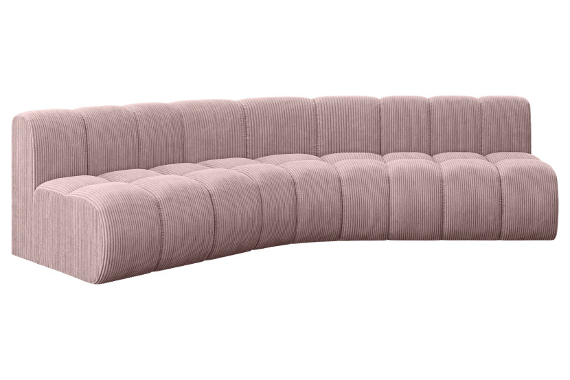 Narożnik lewostronny modułowy Montra-L1 - 290x174x70 cm Różowy 758755