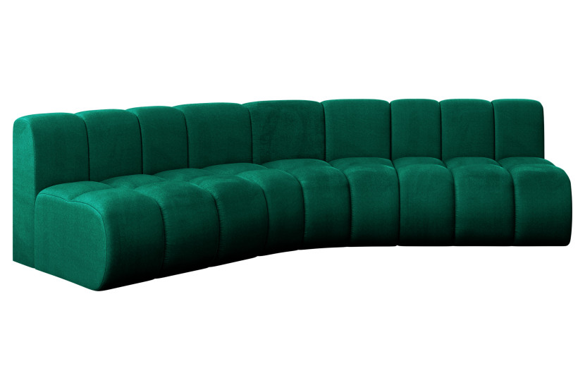 Narożnik lewostronny modułowy Montra-L1 - 290x174x70 cm Zielony 758563