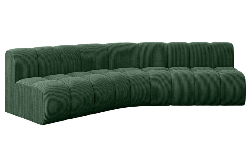 Narożnik lewostronny modułowy Montra-L1 - 290x174x70 cm Zielony 758788