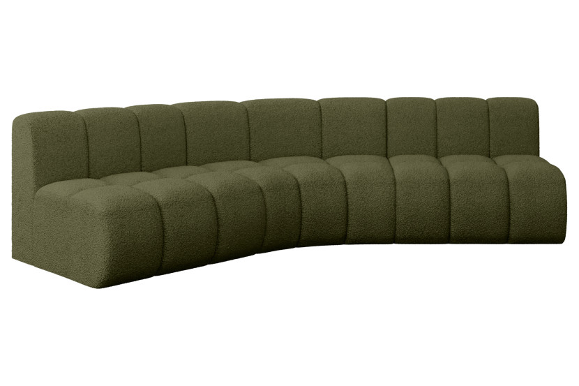 Narożnik lewostronny modułowy Montra-L1 - 290x174x70 cm Zielony 758303