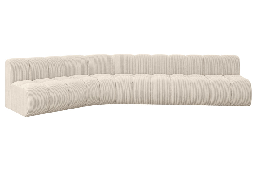 Narożnik lewostronny modułowy Montra-L2 - 381x174x70 cm Beżowy 758741