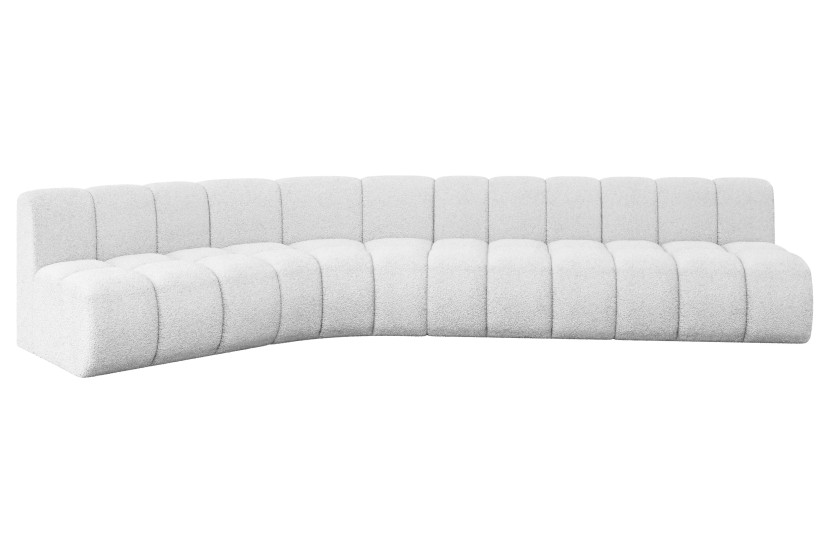 Narożnik lewostronny modułowy Montra-L2 - 381x174x70 cm Biały 758520