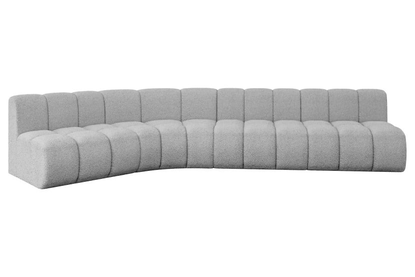 Narożnik lewostronny modułowy Montra-L2 - 381x174x70 cm Jasny szary 758913