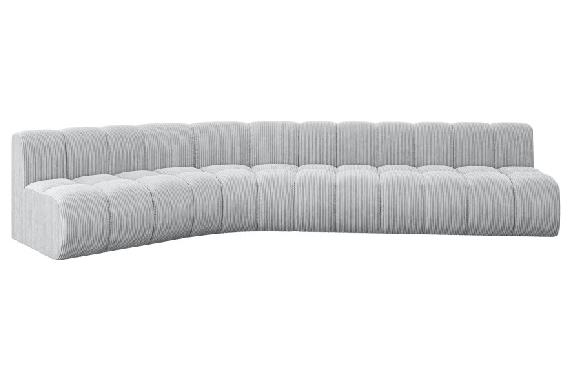Narożnik lewostronny modułowy Montra-L2 - 381x174x70 cm Szary 758781