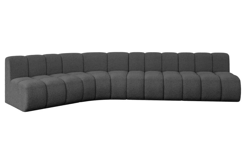 Narożnik lewostronny modułowy Montra-L2 - 381x174x70 cm Szary 758527