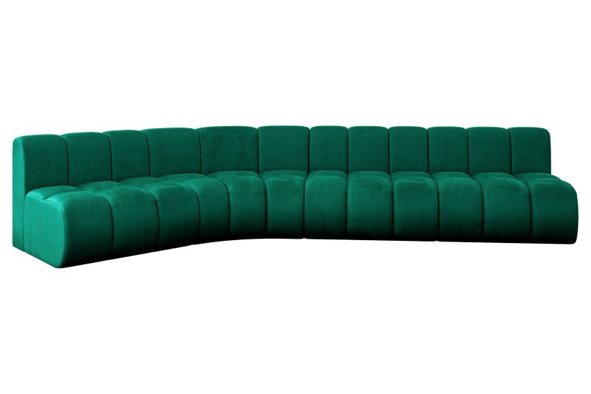 Narożnik lewostronny modułowy Montra-L2 - 381x174x70 cm Zielony 758693