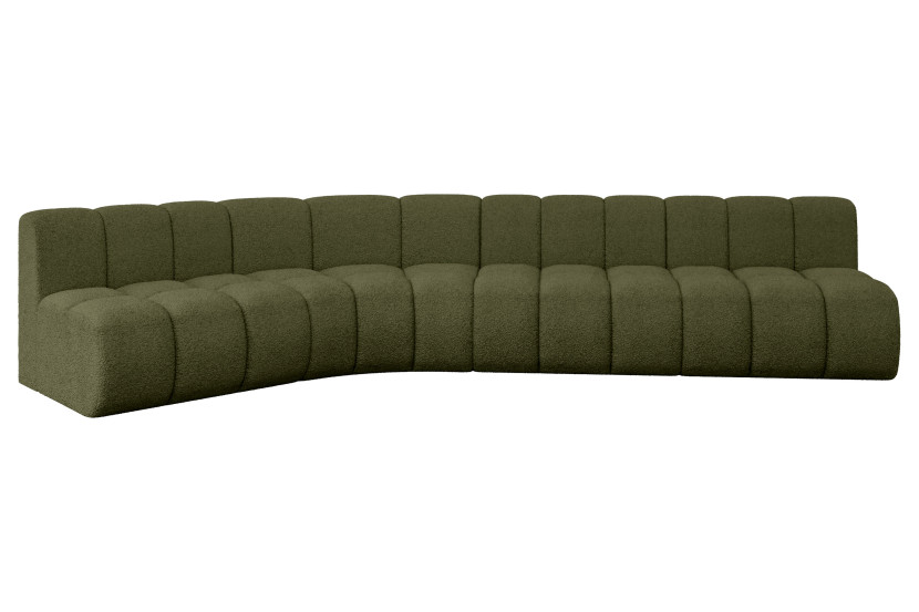 Narożnik lewostronny modułowy Montra-L2 - 381x174x70 cm Zielony 758289