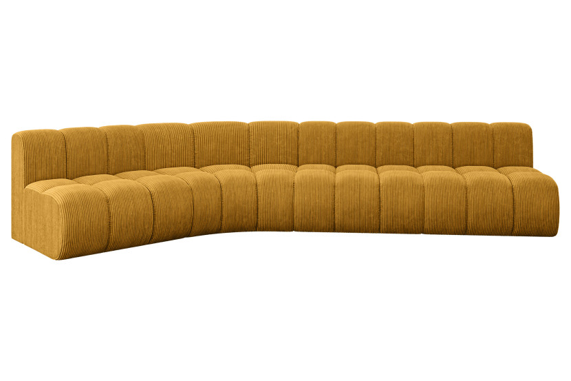 Narożnik lewostronny modułowy Montra-L2 - 381x174x70 cm Żółty 758698