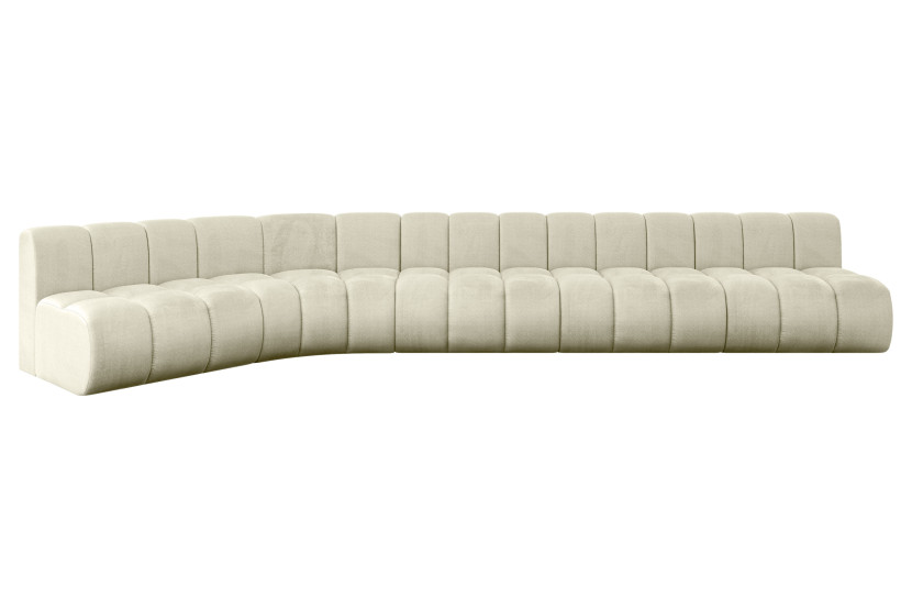 Narożnik lewostronny modułowy Montra-L3 - 472x174x70 cm Beżowy 758525