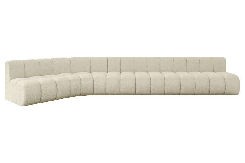 Narożnik lewostronny modułowy Montra-L3 - 472x174x70 cm Beżowy 758874