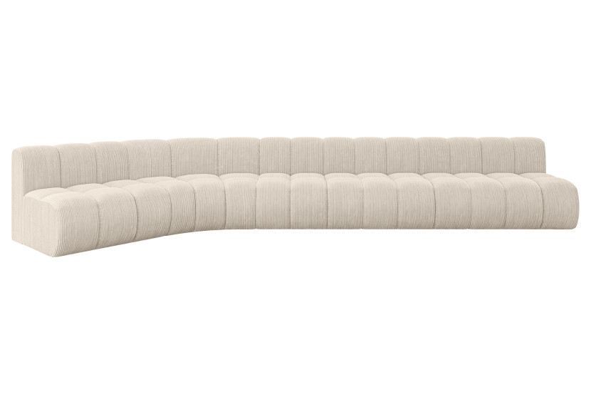 Narożnik lewostronny modułowy Montra-L3 - 472x174x70 cm Beżowy 758418