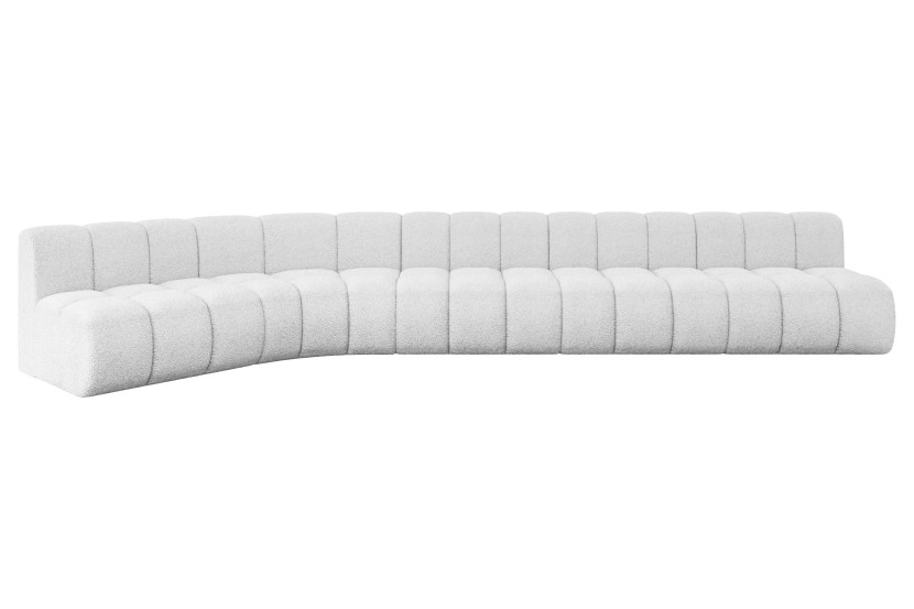 Narożnik lewostronny modułowy Montra-L3 - 472x174x70 cm Biały 758609