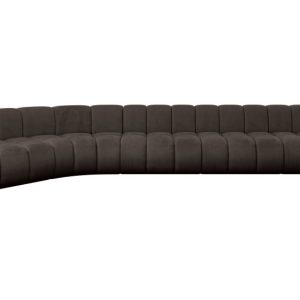 Narożnik lewostronny modułowy Montra-L3 – 472x174x70 cm Brązowy 758509