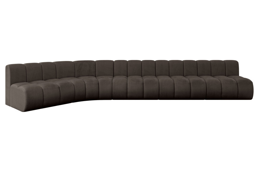 Narożnik lewostronny modułowy Montra-L3 - 472x174x70 cm Brązowy 758509