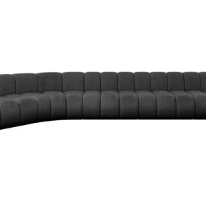 Narożnik lewostronny modułowy Montra-L3 – 472x174x70 cm Czarny 758254