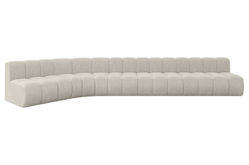Narożnik lewostronny modułowy Montra-L3 - 472x174x70 cm Kremowy 758914