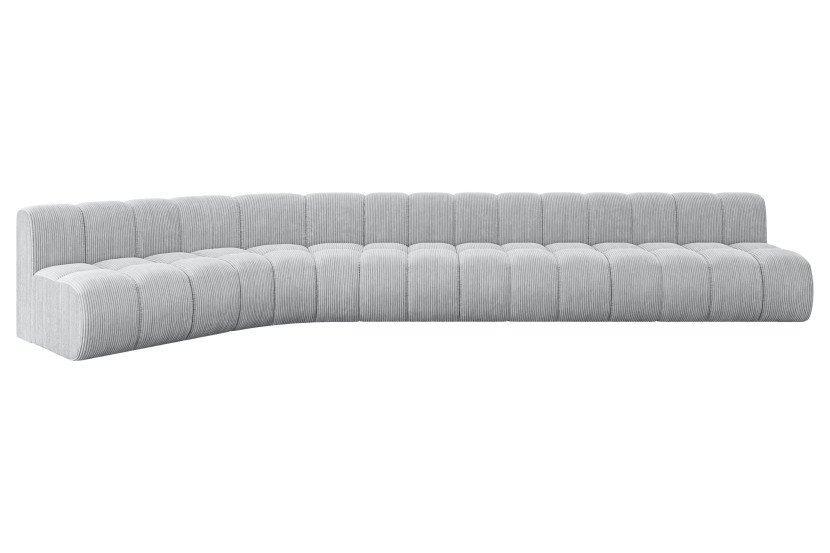 Narożnik lewostronny modułowy Montra-L3 - 472x174x70 cm Szary 758173