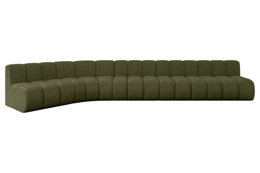 Narożnik lewostronny modułowy Montra-L3 - 472x174x70 cm Zielony 758688
