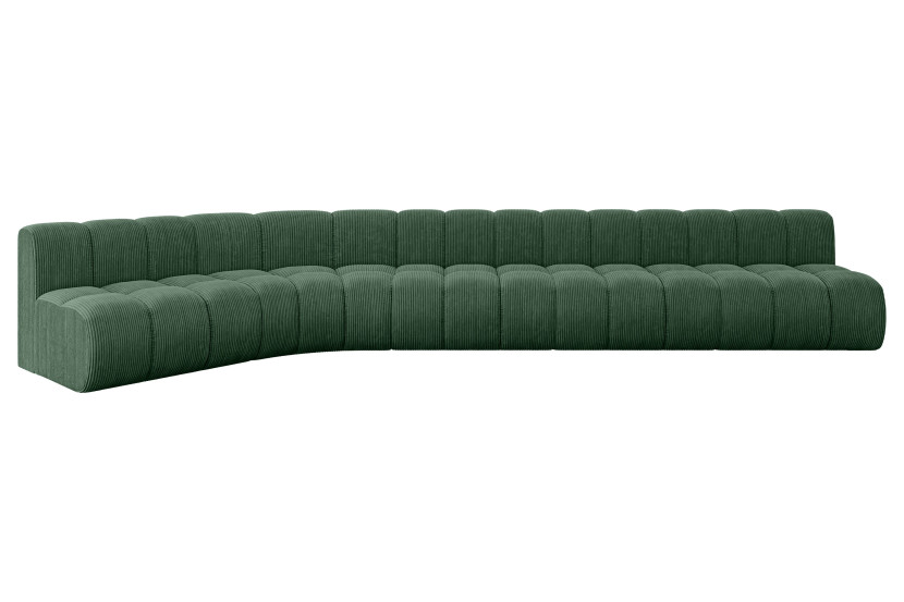 Narożnik lewostronny modułowy Montra-L3 - 472x174x70 cm Zielony 758862