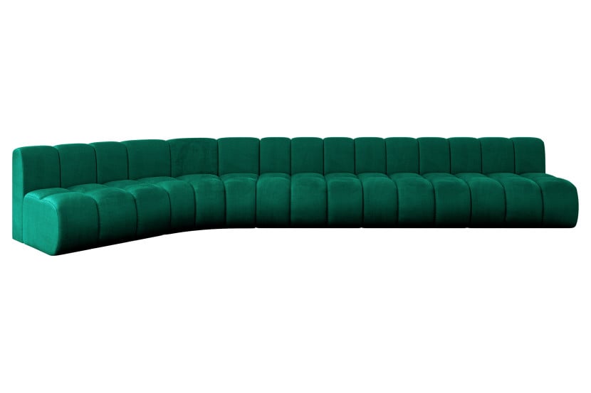 Narożnik lewostronny modułowy Montra-L3 - 472x174x70 cm Zielony 758417