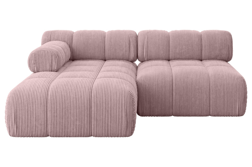 Narożnik lewostronny modułowy RAZON-L1 190x160x70 cm Różowy 682835