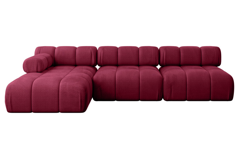 Narożnik lewostronny modułowy RAZON-L2 285x160x70 cm Bordowy 682341