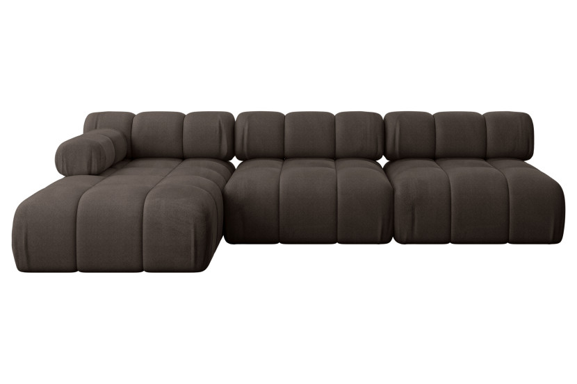 Narożnik lewostronny modułowy RAZON-L2 285x160x70 cm Brązowy 682354