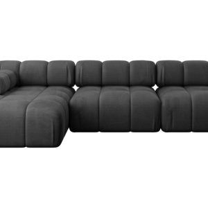 Narożnik lewostronny modułowy RAZON-L2 285x160x70 cm Czarny 682363 Narożnik lewostronny modułowy RAZON-L2 285x160x70 cm Czarny 682363